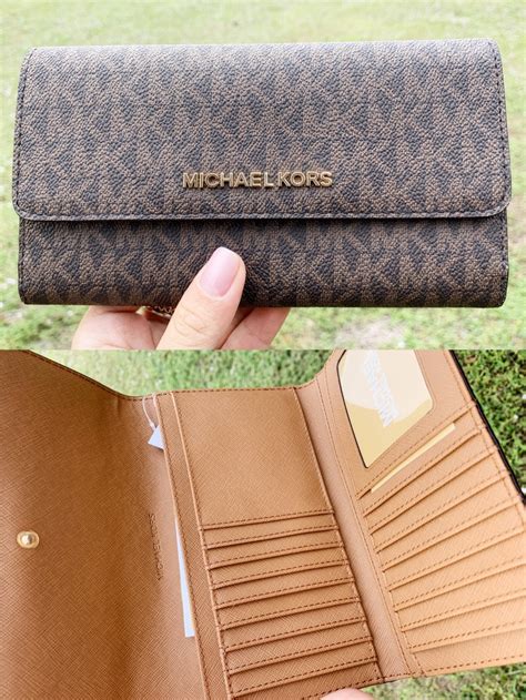 jet set charm wallet michael kors|Michael Kors large trifold wallet.